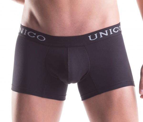 UNICO BOXER SHORT BLACK COTTON 