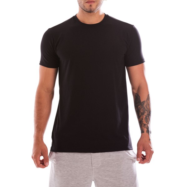 T-SHIRT - RUNDHALS MIT KURZARM GOAL BW - BLACK