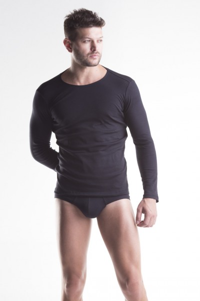 UNICO, LONG SLEEVE T-SHIRT BLACK, 96120702324-99